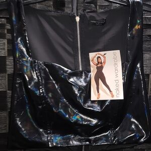 Naked Wardrobe sleeveless vinyl top size small NWT
